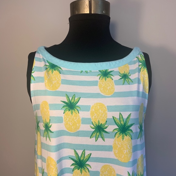 SOLD! Lands’ End Girl’s 16 striped Tank Dress - Picture 7 of 16